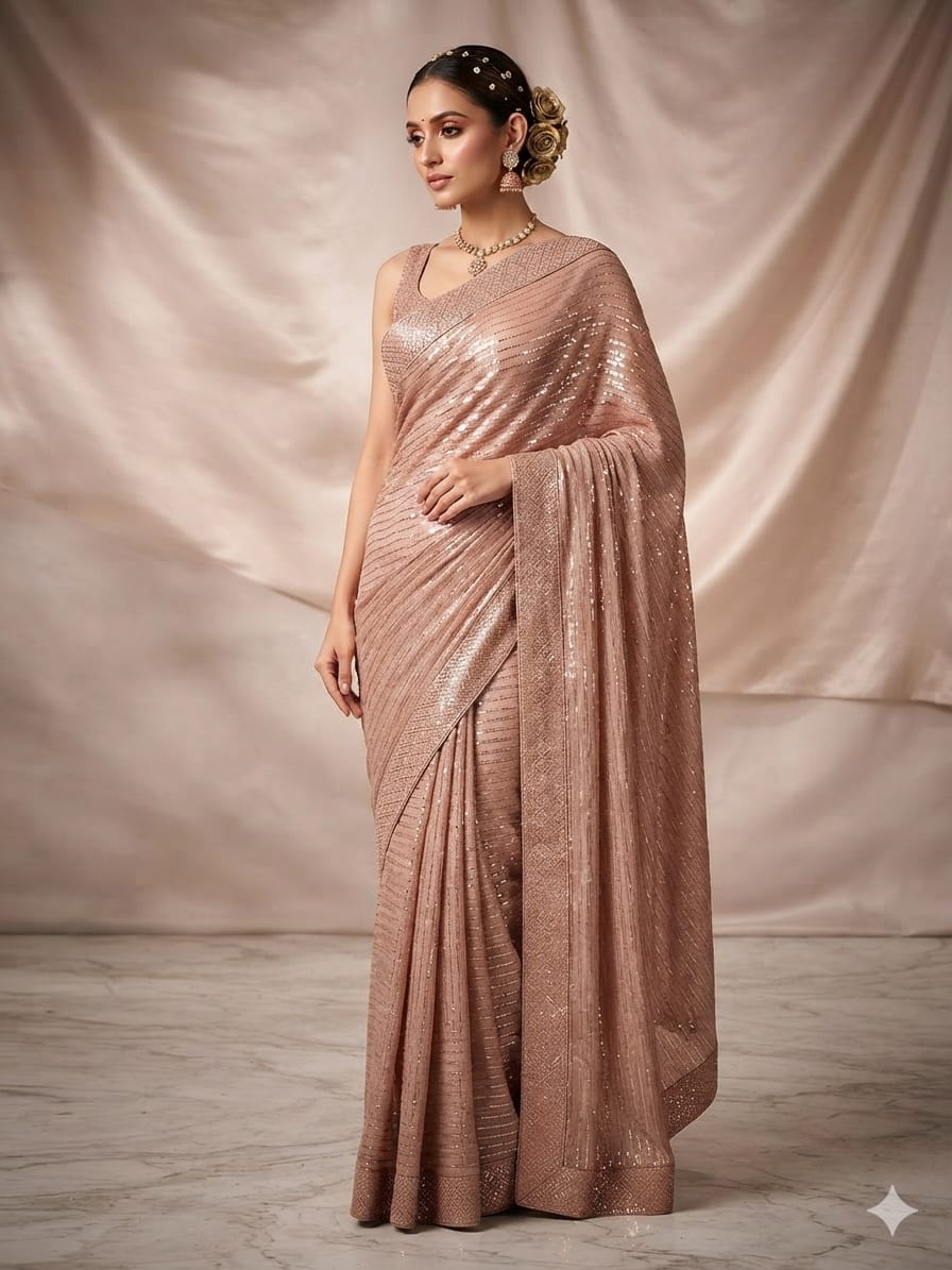 Royal Lava Silk Stone Border Saree