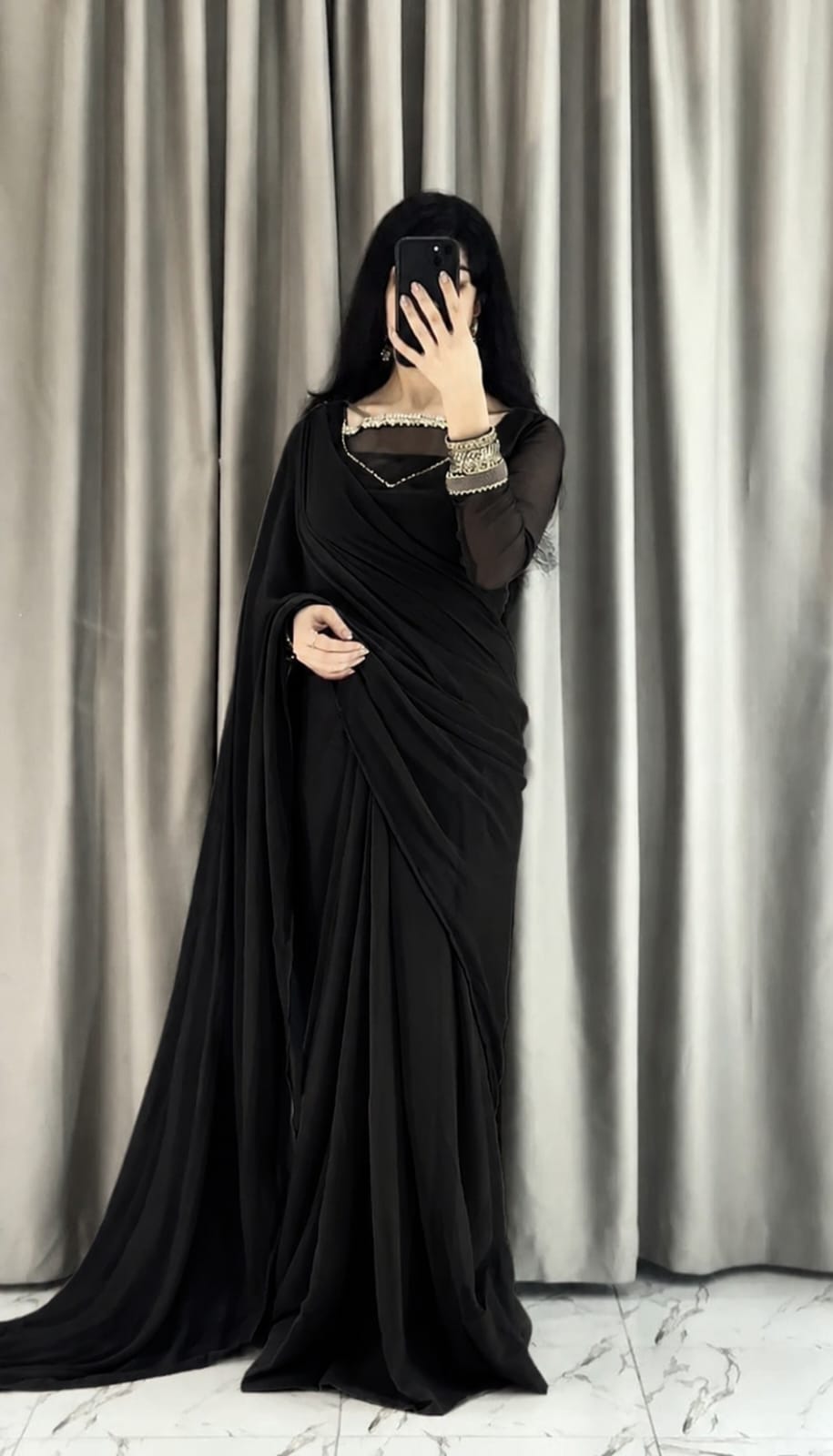 Zebaish chiffon saree